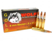 8mm Mauser Ammo 196gr SP Wolf Gold 20 Round Box